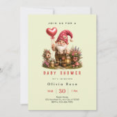 Rode kabouter baby shower kaart (Voorkant)