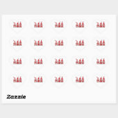 Rode kabouters met harten Persoonlijke Valentijnsd Hart Sticker (Vel)