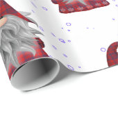 Rode kabouters patroon cadeaupapier (Rol Hoek)