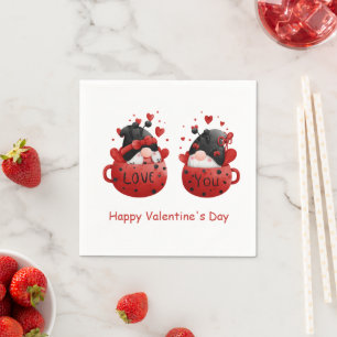 Rode kabouters Schattig Whimsical Aandoenlijke Val Servet