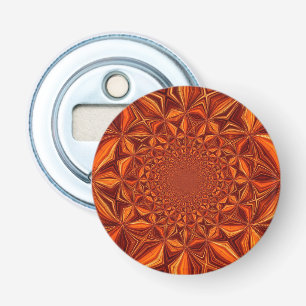 Rode Kaleidoscoop Digitale Kunst Patroon-28503 Button Flesopener