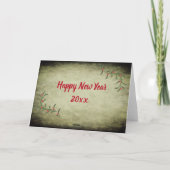 rode kalligrafie Prettige feestdagen holly Holid (Achterkant)