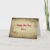  rode kalligrafie Prettige feestdagen holly Holid (Achterkant)