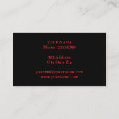 Rode kam logo haar stylist visitekaartje template (Achterkant)