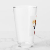 Rode kam over Dachshund Bier Glas (Rechts)