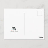 Rode kamellia sumie-inkt en waterverf schilderij briefkaart (Achterkant)