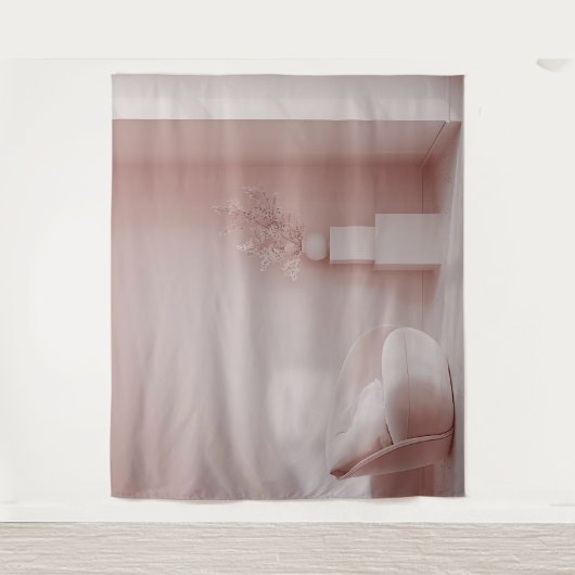 Rode Kamer Modern Interieur Achtergrond Tapijt Wandkleed (Voorkant)