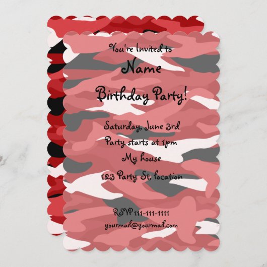 Rode kamouflage kaart (Voorkant / Achterkant)