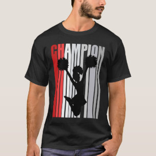 Rode Kampioen van Cheerleading Verjaardagswedstrij T-shirt