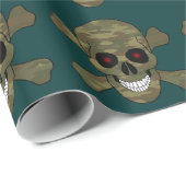 Rode kamschelpen en snijpapier cadeaupapier (Rol Hoek)