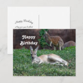 Rode Kangoeroe 6950 Verjaardagsansichtkaart Briefkaart (Voorkant / Achterkant)