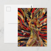Rode kangoeroe in Aboriginal Dot Art Style Briefkaart (Voorkant / Achterkant)