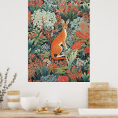 Rode kangoeroe in de Australische struik Poster (Keuken)
