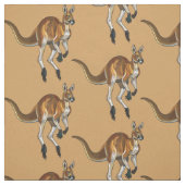 rode kangoeroe stof (Swatch)