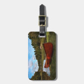 Rode  kano bagagelabel (Voorkant verticaal)