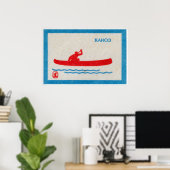 Rode Kano - Luciferdoosje Print - Esthetische Muur (Thuiskantoor)