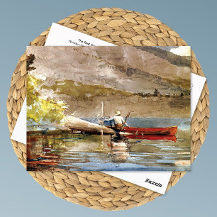 Rode kano Vist Winslow Homer Briefkaart