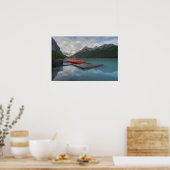 Rode kano's bij Lake Louise Poster (Keuken)