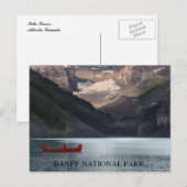 Rode kano's op het Louise-meer Briefkaart (Voorkant / Achterkant)