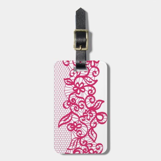 Rode kant bagagelabel (Voorkant verticaal)