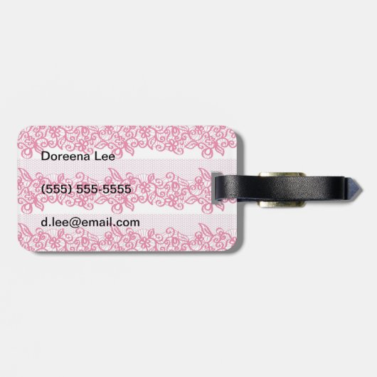 Rode kant bagagelabel (Achterkant horizontaal)