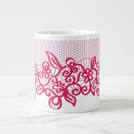 Rode kant grote koffiekop (Voorkant)