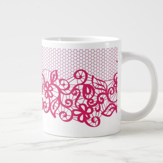 Rode kant grote koffiekop (Rechts)