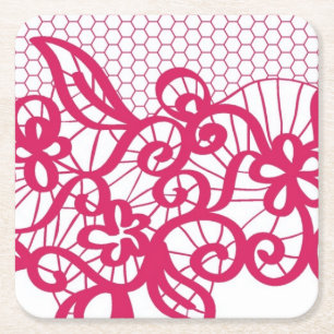 Rode kant kartonnen onderzetters