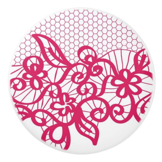 Rode kant keramische knop (Voorkant)