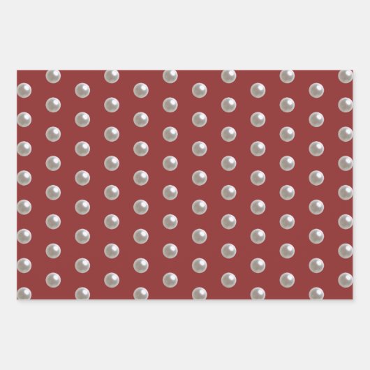 Rode Kant Pattern Valentijns Inpakpapier Vel (Voorkant 3)