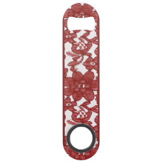Rode Kant Pattern Valentijns Speed Flessenopener