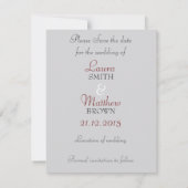 Rode kant Save the Date Trouwannonce Kaart (Achterkant)