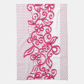 Rode kant theedoek (Verticaal)