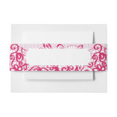 Rode kant uitnodigingen wikkel (Voorkant Voorbeeld)