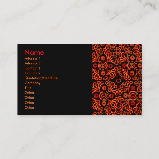 rode kant visitekaartje (Voorkant)