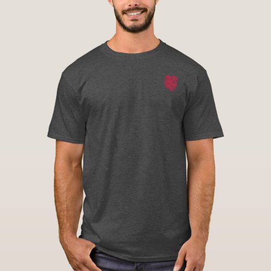 Rode Kanten Drakenembleem | Blossom Basics T-Shirt (Voorkant)