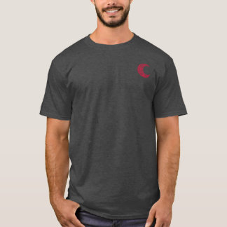 Rode Kantlijn Halve Maan Embleem | Blossom Basics T-shirt