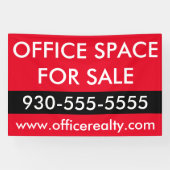 Rode Kantoor Ruimte te koop Commercieel Vastgoed Spandoek (Horizontaal)