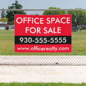 Rode Kantoor Ruimte te koop Commercieel Vastgoed Spandoek (Insitu)