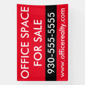 Rode Kantoor Ruimte te koop Commercieel Vastgoed Spandoek (Verticaal)