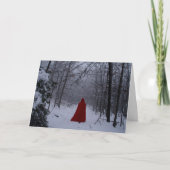 Rode kap feestdagen kaart (Voorkant)