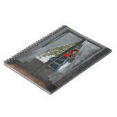 Rode Kap Winter Raam Impressionistisch Notitieboek (Linkerzijde)