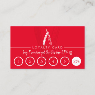 Rode Kapper Coiffure Kapsalon Korting Loyalty Visitekaartje