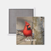 Rode kardinaal 116:15 Magnet (Voorkant / Achterkant)