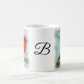 Rode kardinaal afdrukken op maat koffiemok (Center)