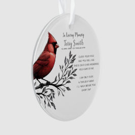 Rode Kardinaal Begrafenis / Memorial Ornament