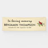  Rode Kardinaal Begrafenis / Memorial Spandoek (Horizontaal)