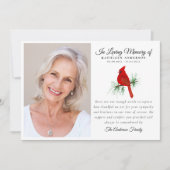 Rode Kardinaal Begrafenismonument Bedankkaart (Voorkant)