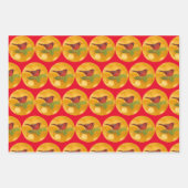 Rode Kardinaal Bird Art Wrapping Craft Paper (Voorkant)