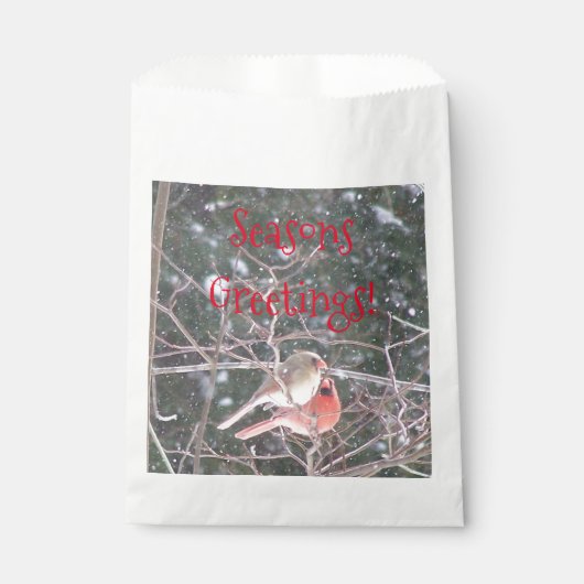 Rode kardinaal Bird Bedankzakje (Voorkant)
